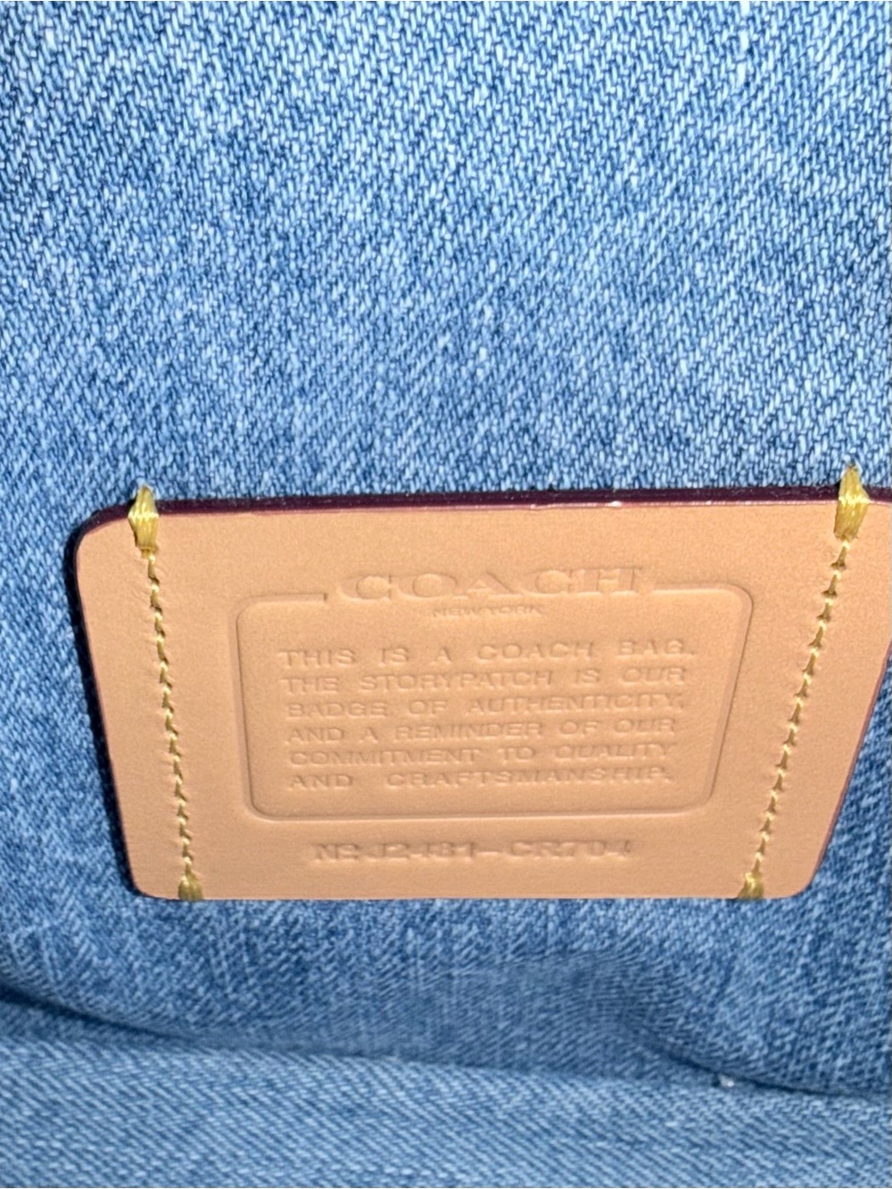 Coach quilted tabby 26 in denim blue - Picture 7 of 11